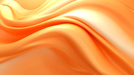 Smooth elegant orange silk or satin cloth texture. abstract background. Banner. Generated AIの素材
