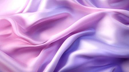 Smooth elegant purple silk or satin cloth texture. abstract background. Banner. Generated AIの素材