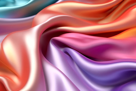Smooth elegant pastel color silk or satin cloth texture. abstract background. Banner. Generated AIの素材