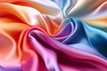 Smooth elegant pastel color silk or satin cloth texture. abstract background. Banner. Generated AIの素材