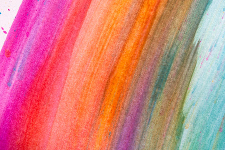 Multicolor creative watercolor background. Abstract stains and lines. Banner. Copy space for text.の写真素材