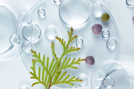 Chemical laboratory research. Abstract cosmetic laboratory.の写真素材
