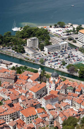 Harbour of Kotor in Montenegroの写真素材