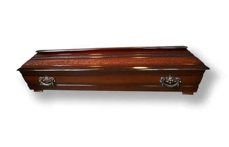 Wooden coffinの写真素材