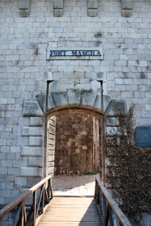 Fort Mamula on an uninhabited islet in the Adriatic Sea, Montenegroの写真素材