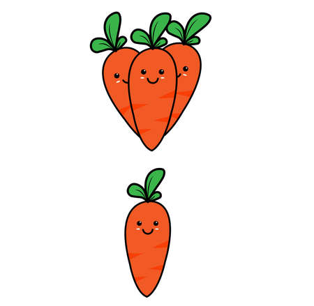 illustration fruit groupe carrot vectorのイラスト素材