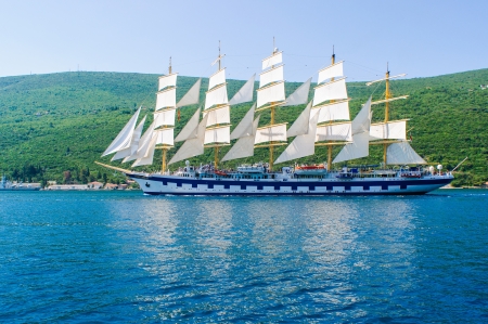 Luxury yacht in Adriatic sea, Montenegro