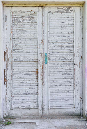 Old Paint On Wooden Doorの写真素材