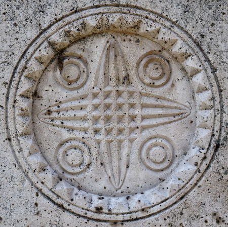 carved stone patternの写真素材