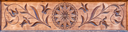 carved wooden patternの写真素材