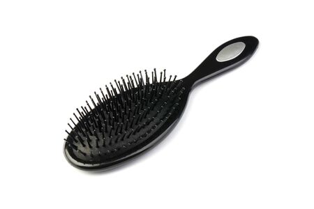 New modern hairbrush isolated on white background.の写真素材