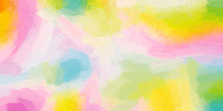 Colorful oil painting hand-painted art illustration : abstract texture on canvas, background (High-resolution 2D CG illustration)の写真素材