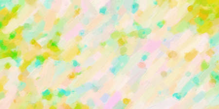 Colorful oil painting hand-painted art illustration : abstract texture on canvas, background (High-resolution 2D CG illustration)の写真素材