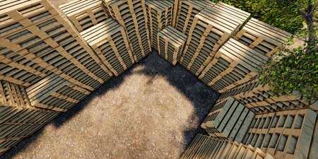 Closeup of colorful pallet texture background ( High-resolution 3D CG rendering illustration)の写真素材