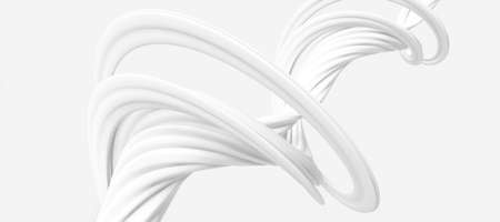 Abstract geometric white curve texture background (High-resolution 3D CG rendering illustration)
