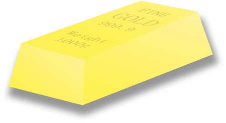 fine golden ingotのイラスト素材