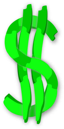 green dollar symbolのイラスト素材
