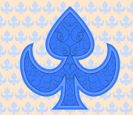 French blue royal aces background texture ornamentsのイラスト素材