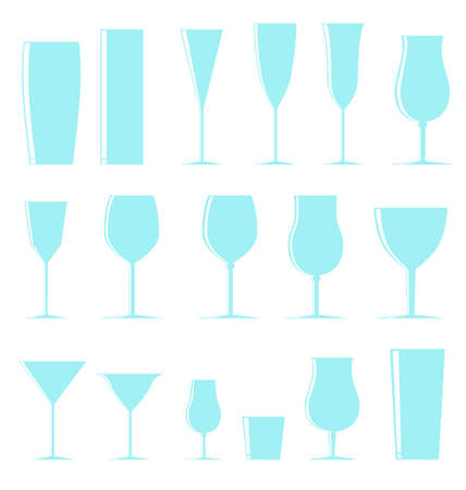 Set shining glassesのイラスト素材