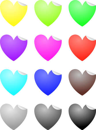 Heart labelsのイラスト素材