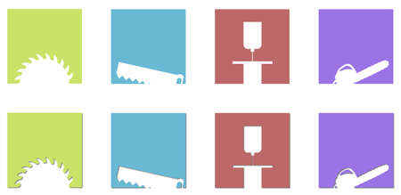 sawing mill symbolsのイラスト素材