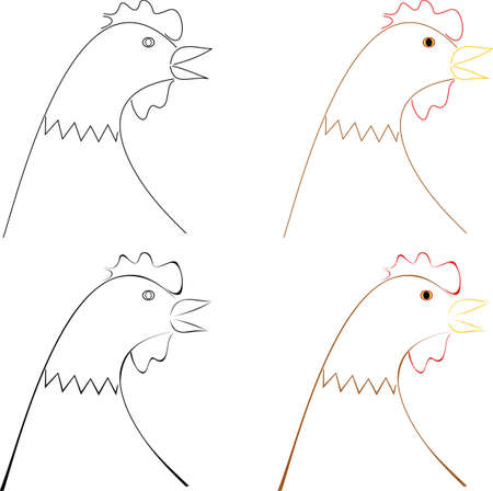 chicken headのイラスト素材