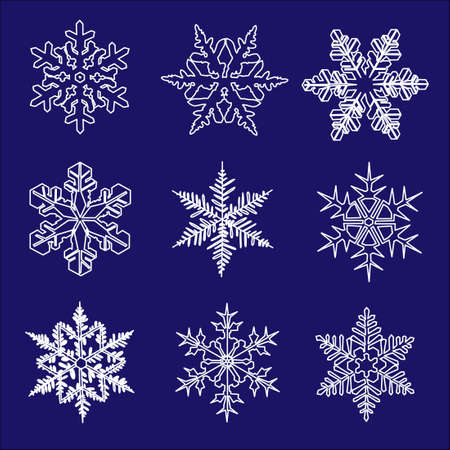 Snowflakes setのイラスト素材