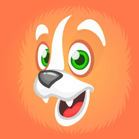 Cute funny fox face. Vector illustration isolated. Cartoon character for children books.のイラスト素材