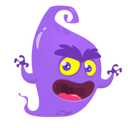 Cute tiny monster flying. Cartoon characterのイラスト素材