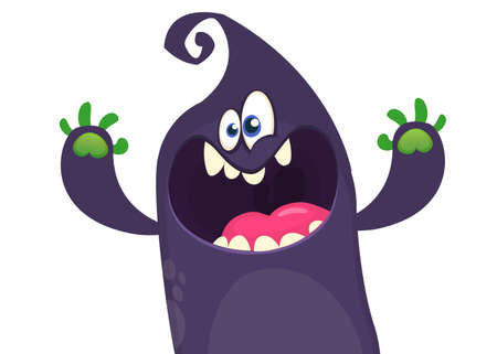 Angry cartoon monster. Halloween designのイラスト素材