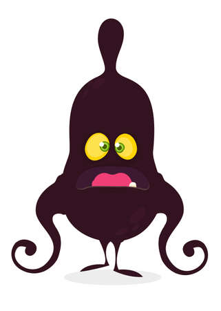 Cute cartoon alien monster with tantacles. Vector illustrationのイラスト素材
