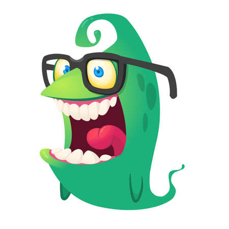 Funny cartoon monster. Vector Halloween illustrationのイラスト素材