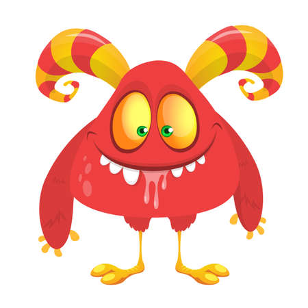 Funny cartoon monster. Halloween vector illustrationのイラスト素材