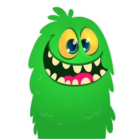 Funny cartoon monster creature. Vector Halloween illustration.のイラスト素材