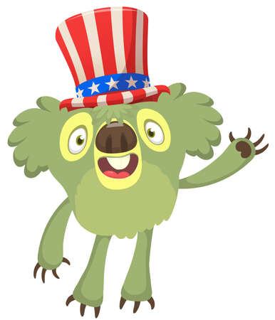 cartoon rhino. Vector illustration of funny rhinoceros wavingのイラスト素材