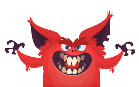 Cute cartoon Monsters. Set of cartoon monsters: ghost, goblin, bigfoot yeti, troll, dragon and alien . Halloween designのイラスト素材
