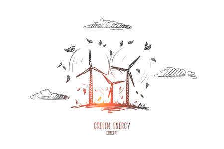 Green energy concept vector illustrationのイラスト素材