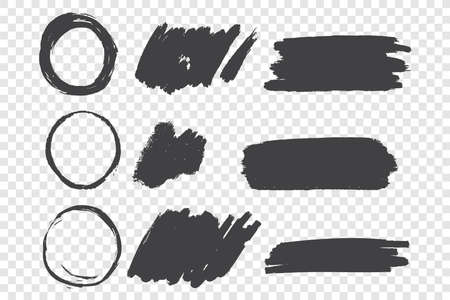 Black paint scribble hand drawn doodles setのイラスト素材
