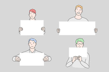 Project presentation, play guess conceptのイラスト素材