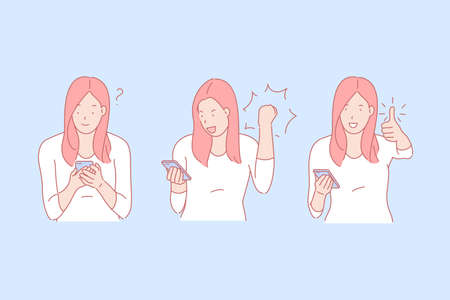 Good news, gladness, positive emotion conceptのイラスト素材