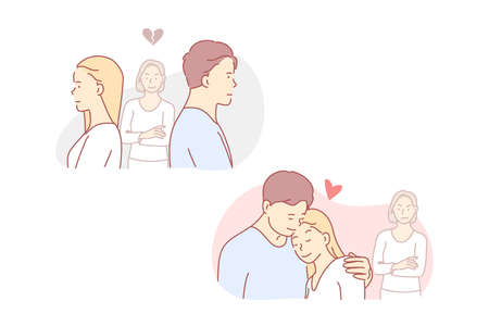 Love, jealous, quarrel, relation, concept.のイラスト素材