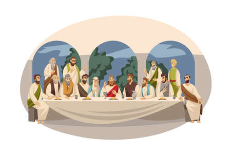 Christian bible stories illustrationのイラスト素材