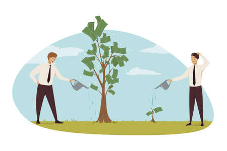 Investment, business, profit growth concept
