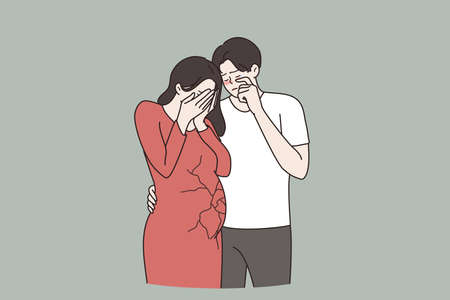 Miscarriage, pregnancy loss, abortion conceptのイラスト素材