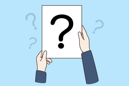 Question doubt and asking concept.のイラスト素材