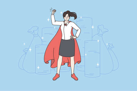 Superpower and feeling string concept.のイラスト素材