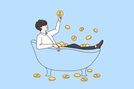 Financial success and wealth concept.のイラスト素材