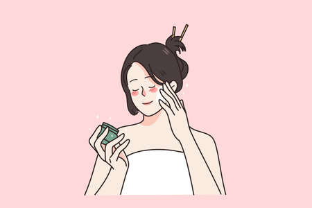 Beauty skincare and treatment conceptのイラスト素材