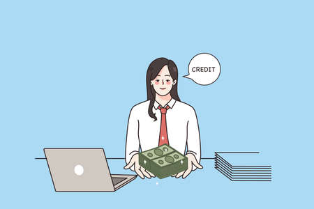 Credit approval and finance concept.のイラスト素材