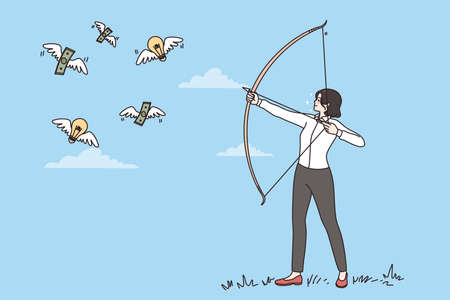 Looking for ideas and money concept.のイラスト素材